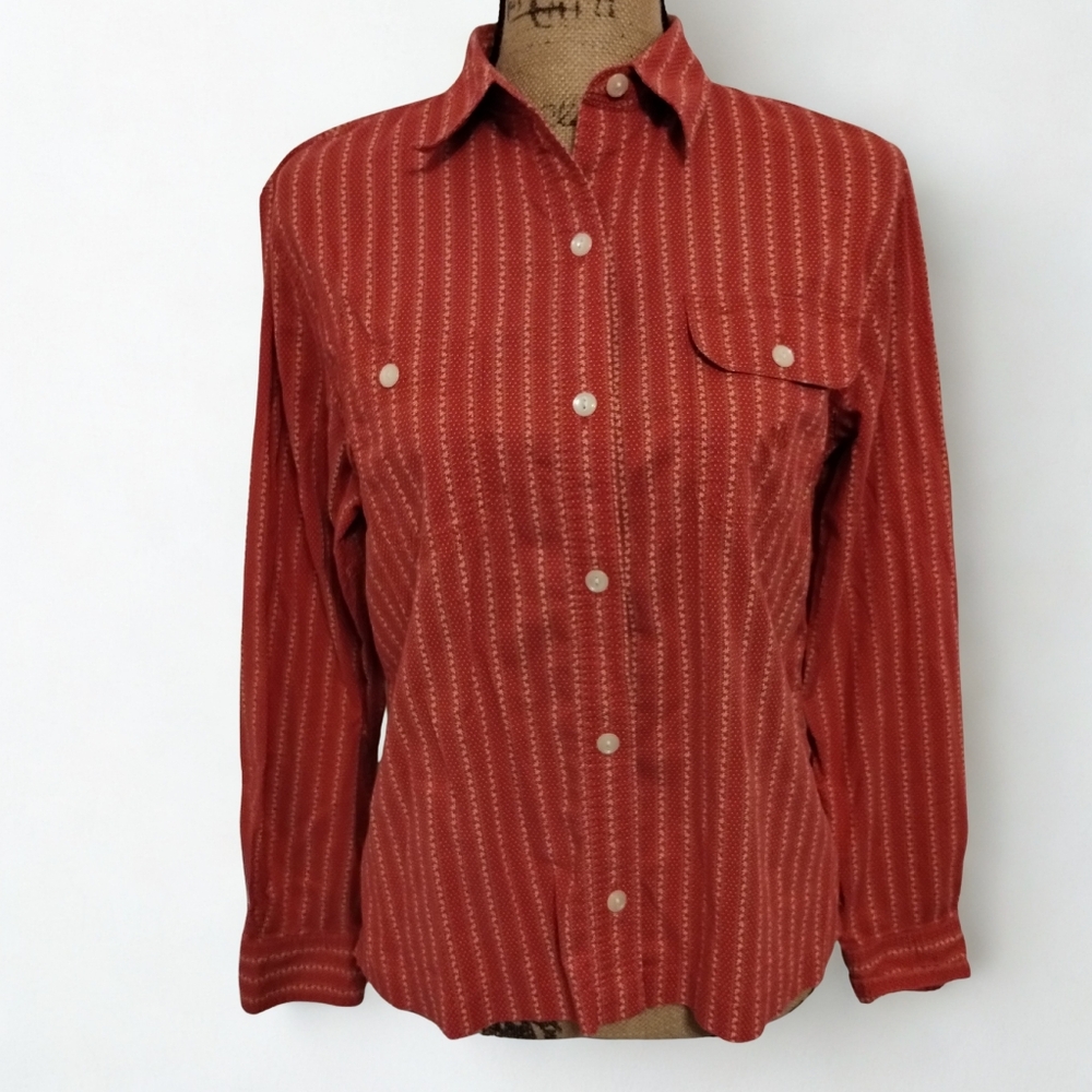 Ralph Lauren Vintage Polka Dot Button Down Women's Size S